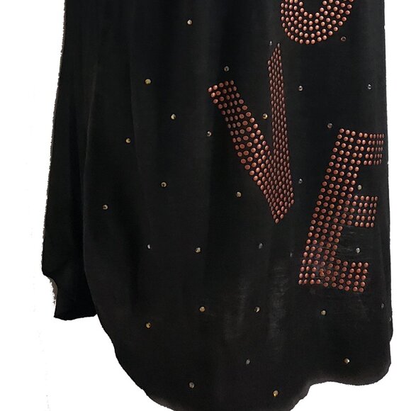 LOVE Women's Vintage Black Tunic Tank - Picture 4 of 6